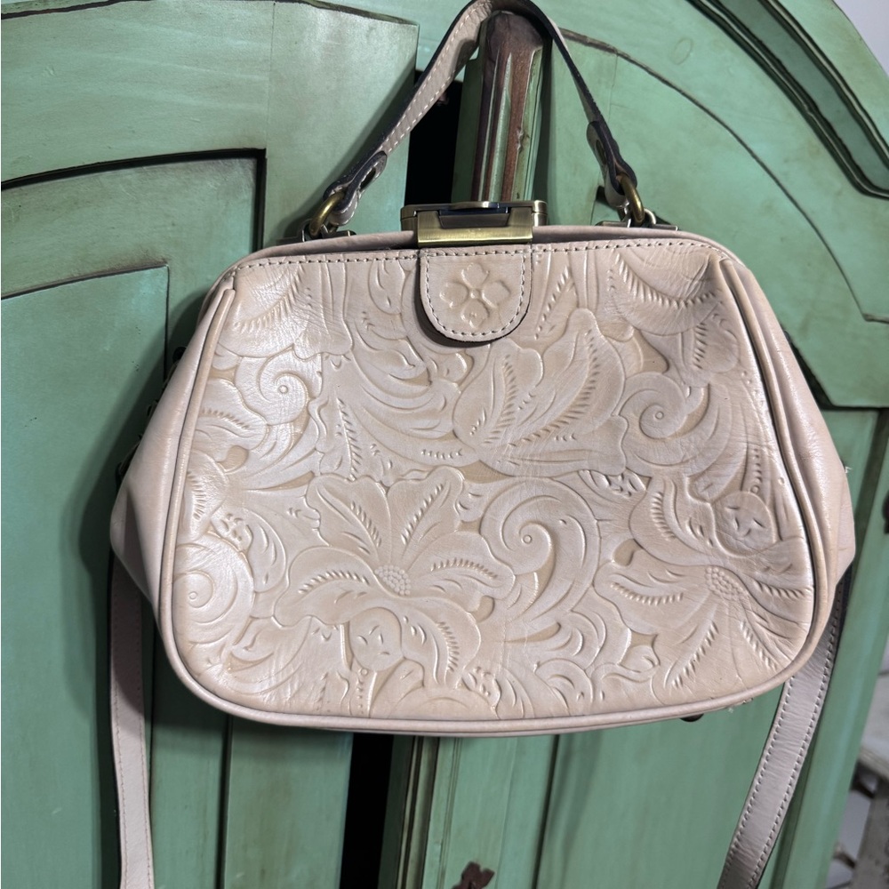 Patricia Nash Cream Embossed Crossbody Bag
